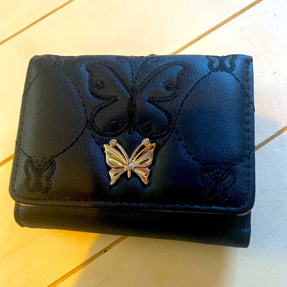 Brand new black butterfly wallet-new